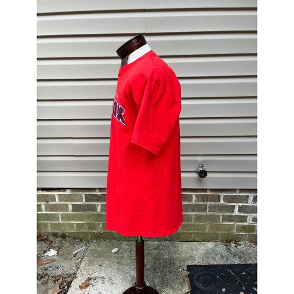 Boston Red Sox Pride Champions 1903 -2001 T-Shirt‎ Majestic 100% Cotton Red - Picture 4 of 6